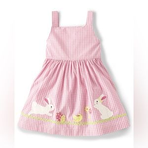 Gymboree pink gingham embroidered bunny dress size 6